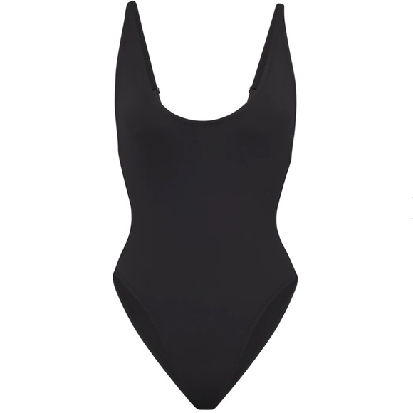 SKIMS Recycled Swim Scoop neck one piece Onyx 2X - Picture 4 of 10